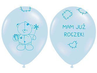 BALONY BŁĘKITNE MAM JUŻ ROCZEK 30 CM 6 SZT