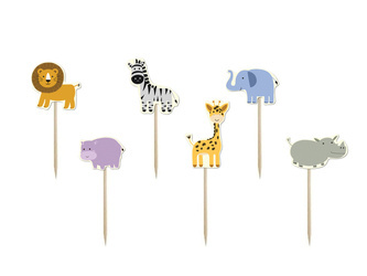 PIKERY ZWIERZĄTKA SAFARI 6 SZT