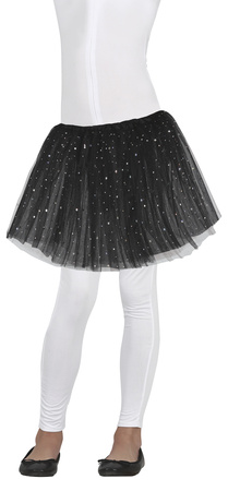 SPÓDNICZKA TUTU CZARNA GWIAZDKI 30 CM