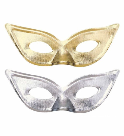 Pk 12 "PAPILLON EYEMASK" 2 colors ass.: gold & silver