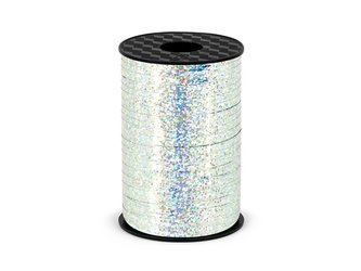 WSTĄŻKA PLASTIKOWA SREBRNA 5mm/225m