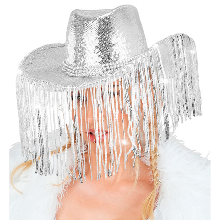 KAPELUSZ KOWBOJSKI SREBRNY 