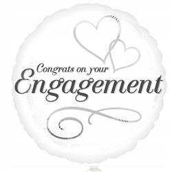 BALON FOLIOWY 43cm, CONGRATS ON YOUR ENGAGEMENT