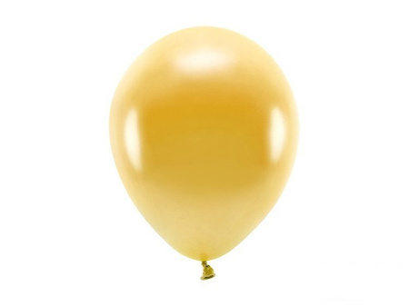 BALONY ECO 26 CM METALIZOWANE ZŁOTE 100 SZT