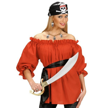 CZERWONA KOSZULA PIRATKI DAMSKA 