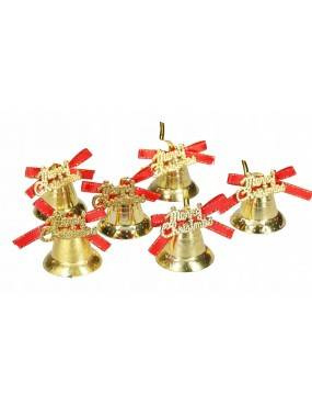 DZWONECZKI ŚWIĄTECZNE ZŁOTE X6