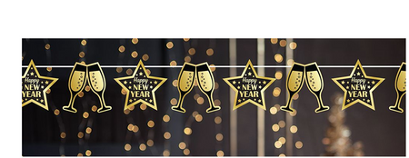 GIRLANDA SYLWESTROWA HAPPY NEW YEAR 300 CM