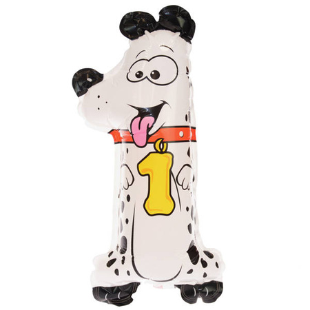 BALON FOLIOWY ZWIERZĄTKO CYFRA 1 45 CM