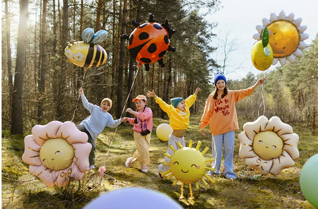 BALON FOLIOWY SŁONECZKO 91 X 77 CM ŻÓŁTY