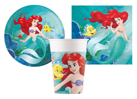 ZESTAW SYRENKA ARIEL TALERZYKI+KUBECZKI+SERWETKI