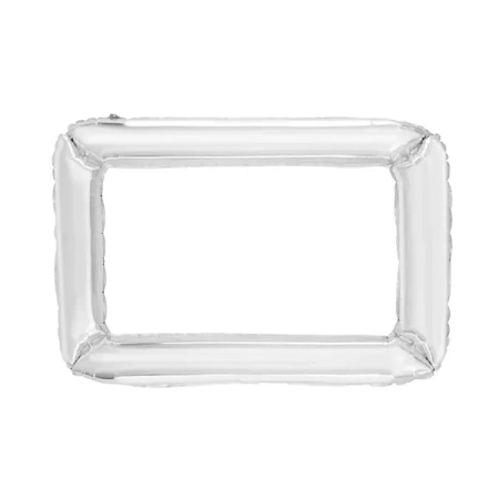 BALON FOLIOWY SREBRNA RAMKA 72CM X 87 CM