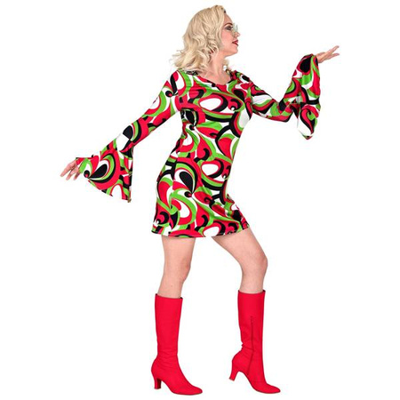 SUKIENKA LATA 70 KOLOROWA GROOVY