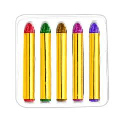 BROKATOWE KREDKI DO MALOWANIA TWARZY 5 SZT