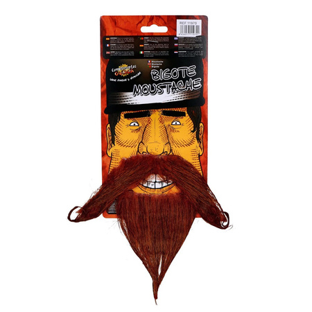 BRĄZOWA KOZIA BRÓDKA Z WĄSAMI