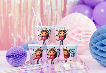 KUBECZKI PAPIEROWE KOCI DOMEK GABI MOVIE 250 ML 6 SZT 