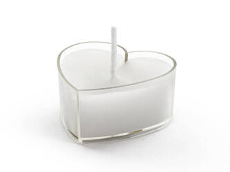 ŚWIECZKI PODGRZEWACZE BIAŁE SERCA 10 SZT.