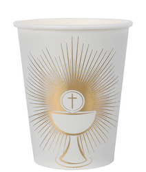 KUBECZKI PAPIEROWE KOMUNIA RÓŻANIEC 270 ML 10 SZT