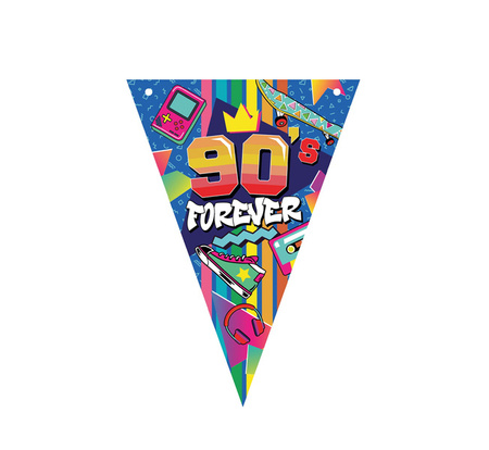 GIRLANDA PAPIEROWA LATA 90 300 CM