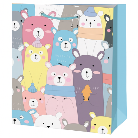 TOREBKA PREZENTOWA MISIE BROKATOWA 26 X 32 X 10 CM