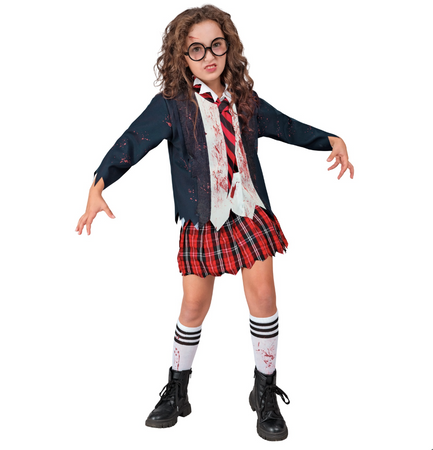 STRÓJ STUDENTKA ZOMBIE DLA DZIEWCZYNEK