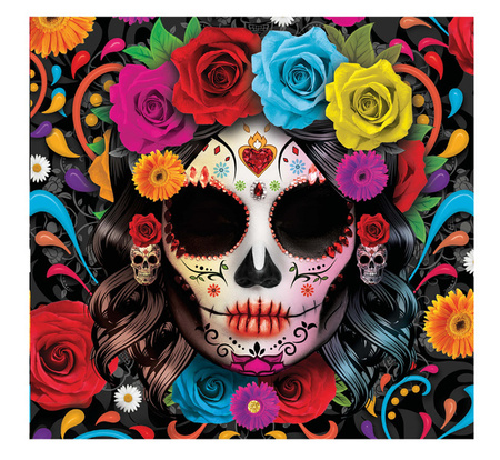 ZESTAW LOS MUERTOS: TALERZYKI+KUBECZKI+SERWETKI 