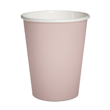 KUBECZKI PAPIEROWE JASNY RÓŻOWY 0,25L 10 SZT.