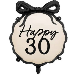 BALON FOLIOWY PASTYLKA HAPPY 30 47.5 X 45 CM GLAMOUR