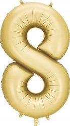 BALON FOLIOWY 8 CYFRA 86 CM ZŁOTY
