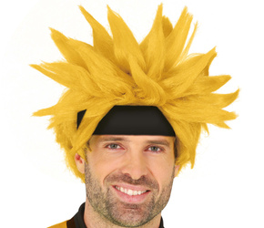 ŻÓŁTA PERUKA MĘSKA MANGA