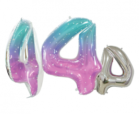 BALON FOLIOWY CYFRA 4 KOSMOS 78 CM