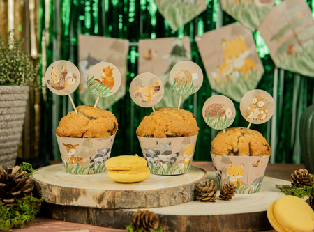 PIKERY NA TORT LEŚNE ZWIERZĄTKA 6 SZT