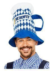 CZAPKA OKTOBERFEST KUFEL PIWA NIEBIESKI