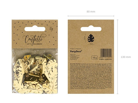 KONFETTI LIŚCIE ZŁOTE, 15 g