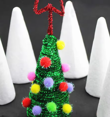 STOŻEK STYROPIANOWY 17.5 CM DIY ŚWIĄTECZNY