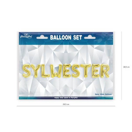 BALON FOLIOWY NAPIS SYLWESTER