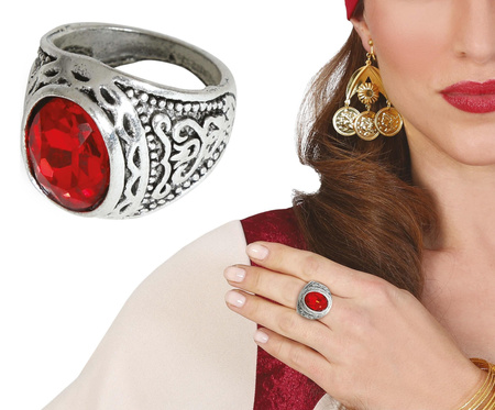 PIERŚCIONEK CZERWONY RUBIN 