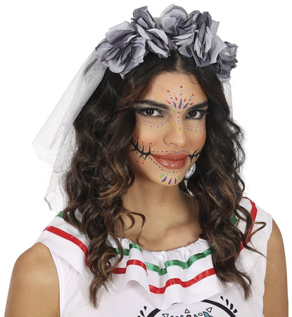 OPASKA Z WELONEM I SZARYMI KWIATAMI