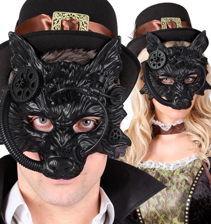 MASKA HALLOWEENOWA WILK STEAMPUNK