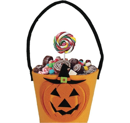 WIADERKO FILCOWE NA SŁODYCZE DYNIA 13X10 CM