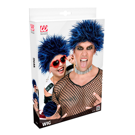 PERUKA NIEBIESKA PUNK