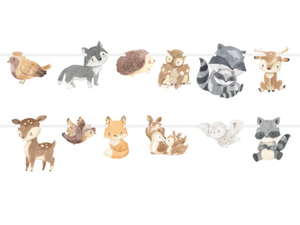 GIRLANDA URODZINOWA LEŚNE ZWIERZĄTKA 5 M