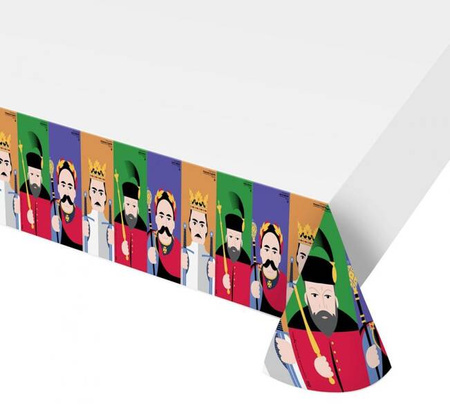 OBRUS PLASTIKOWY KRÓLOWIE I KSIĄŻĘTA POLSKI 132X182 CM