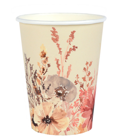 ZESTAW POLNE KWIATY TALERZYKI+KUBECZKI