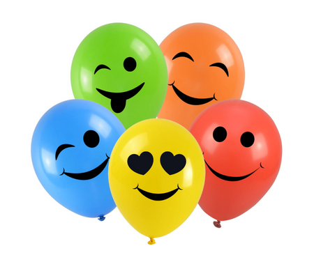 BALONY LATEKSOWE EMOTKI MINKI 5 SZT