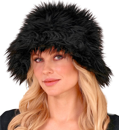 CZAPKA PLUSZOWA CZARNA 