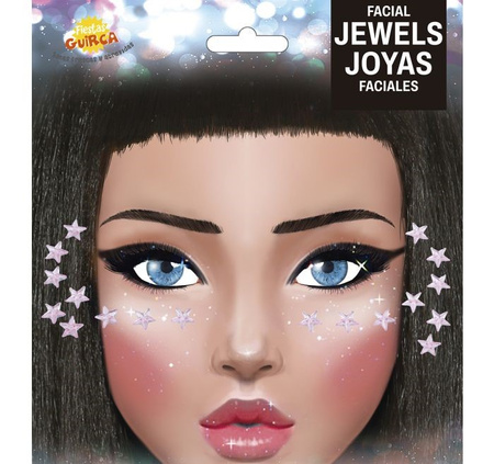 NAKLEJKI NA TWARZ GWIAZDKI RÓŻOWE