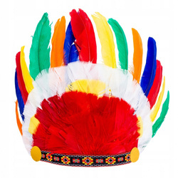 PIÓROPUSZ WODZA KOLOROWY