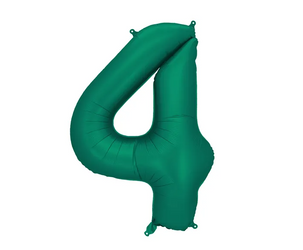 BALON FOLIOWY CYFRA 4 86CM BUTELKOWA ZIELEŃ