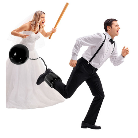 DMUCHANA KULA U NOGI WIĘŹNIA  18CM