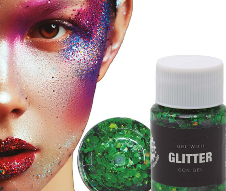 ŻEL Z BROKATEM ZIELONY 20 G 